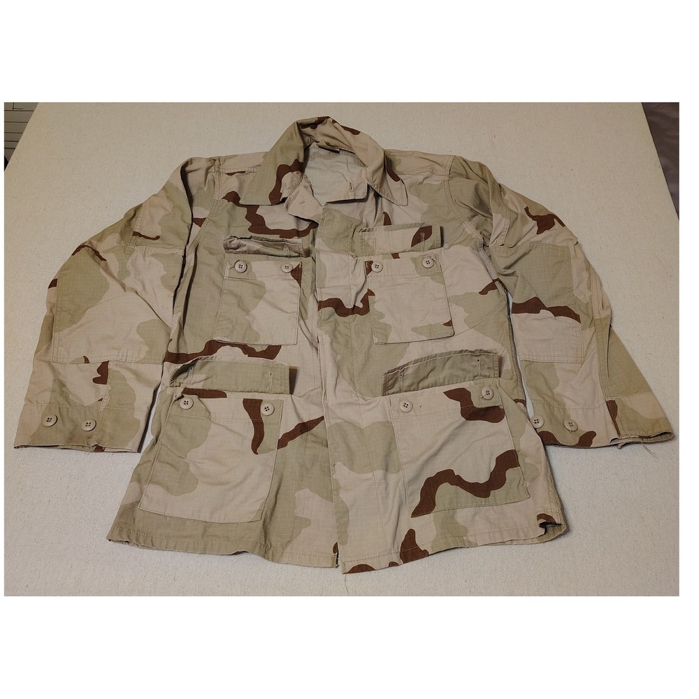 US Military Desert Camo Field Jacket Medium Regular Woodland Combat Coat